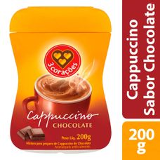 Cappuccino 3 Corações Chocolate 200g