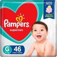 Fralda Pampers Supersec Descartável Tamanho G com 46 Unidades