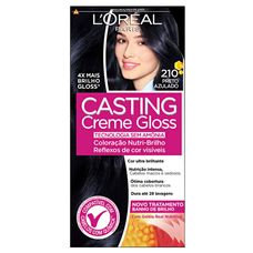 Tintura Casting creme Gloss Loréal 210 Preto Azulado