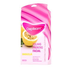 Folhas Para Depilação Depilsam Facial Maracujá com 10 Pares