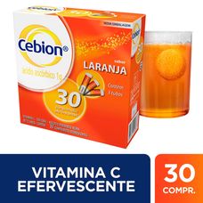 Cebion Merck Sabor Laranja 1g 30 comprimidos Efervescentes