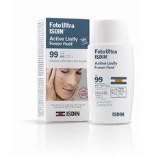 Clareador Facial Isdin Fotoultra Active Unify Fusion Fluid Cor Fps99 50ml