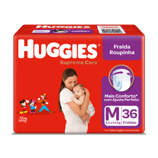 Fralda Huggies Supreme Care Roupinha Tamanho M com 36 Unidades