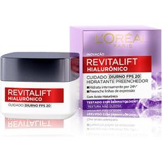 Creme Facial L'Oréal Paris Revitalift Hialurônico Diurno FPS 20 25g