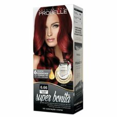 Tintura Probelle Super Bonita Louro Escuro Vermelho Intenso 6.66