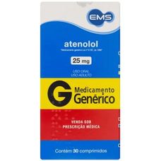 Atenolol Ems 25mg 30 comprimidos