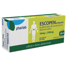 Escopen Pharlab 250mg  com 20 comprimidos revestidos