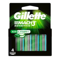 Carga Gillette Mach 3 Senstive com 4 Unidades