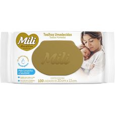 Toalhinha Umedecida Mili Love & Care com 100 Unidades
