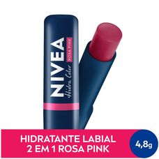 Protetor Labial Nivea Hidra Color Rosa 4,8g
