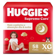 Fralda Huggies Supreme Care Hiper XG 58 Unidades