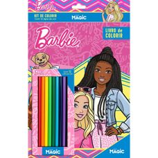 Livro Barbie Kit Lapis De Cor Magic Kids