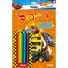 Livro Hot Wheels Kit Lapis De Cor Magic Kids