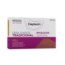 Cera Depilatória Depilsam Blocos Tradicional Mel 800g
