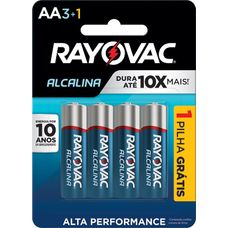 Pilha Rayovac Aa3+1 Alcalina Sm 72 Leve 4 E Pague 3 com 4 Unidades