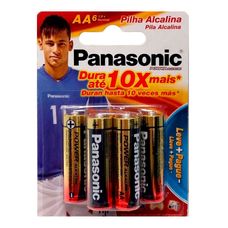 Pilha Panasonic Aa Alcalina Pequeno Leve 6 E Pague 5