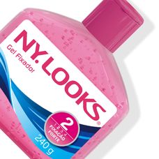 Gel Fixador Ny Looks Fixação Forte Rosa 240g