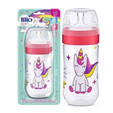 Mamadeira Lillo Super Evolution Bico de Silicone +6 Meses Desenhos Sortidos Rosa 300ml