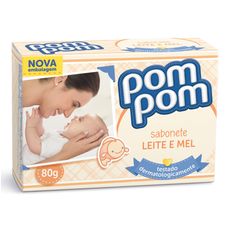 Sabonete Pom Pom Leite Mel 80g
