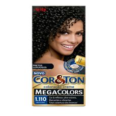 Tintura Kit Cor & Ton Mega Colors 1.110 Preto Onix