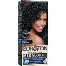 Tintura Kit Cor & Ton Mega Colors 1.110 Preto Onix