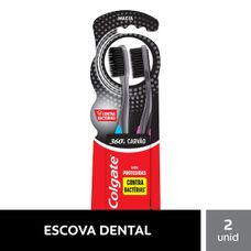 Escova Dental Colgate 360 Black Média Leve 2 Pague 1
