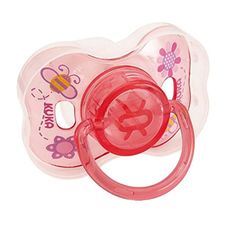 Chupeta Kuka Silicone Plus Rosa Bico Redondo N1