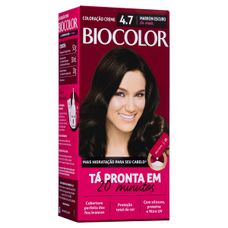 Tintura Biocolor creme Mini Kit 4.7 Marrom Escuro Moda