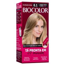 Tintura Biocolor creme Mini Kit 8.1 Louro Acinzentado