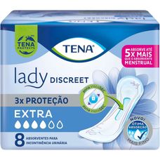 Absorvente Tena Geriátrica Ledy Discreet Extra com 8 Unidades