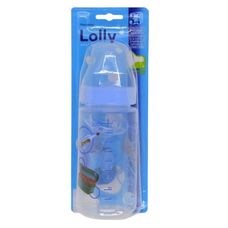 Mamadeira Lolly Big Tip Bico de Silicone Redondo Azul 300ml