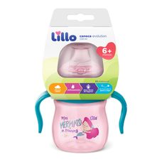 Caneca Lillo Aprendizado com Alça Evolution Bebedor Silicone Rosa 150ml