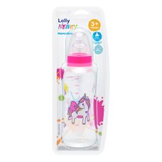 Mamadeira Lolly Viva Bico de Silicone Redondo Rosa 250ml