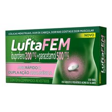 Luftafem Reckitt 200mg+ 500mg com 6 comprimidos