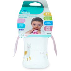 Copo Antivazamento Lolly Com Alça Rosa 250ml