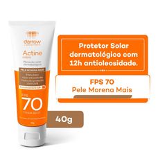Protetor Solar Actine Darrow Pele Morena Mais Fps 70 40g
