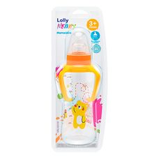 Mamadeira Lolly Tricolor com Alça Silicone Ortodôntico Neutro 250ml