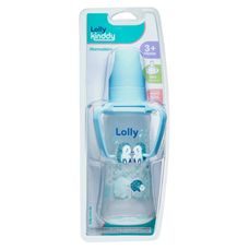 Mamadeira Lolly Zoo com Alça Bico de Silicone Redondo Azul 240ml