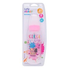 Mamadeira Lolly Tip Bico de Silicone Redondo Rosa 240ml