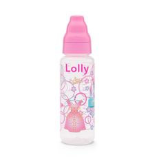 Mamadeira Lolly Tip Bico de Silicone Redondo Rosa 240ml