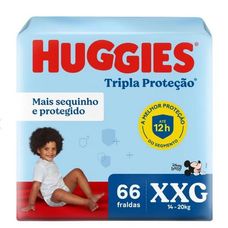 Fralda Huggies Tripla Protecao Disney Baby Hiper Xxg 66 Unidades