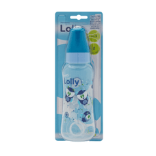 Mamadeira Lolly Zoo Bico de Silicone Ortodôntico Azul 250ml