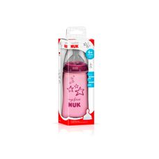 Mamadeira Nuk My First Girls +6 Meses com Bico Silicone Tamanho 2 300ml