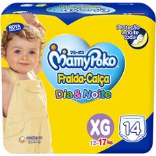 Fralda Mamypoko Dia&Noite Calca Jumbo Tamanho Xg com 14 Unidades