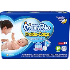 Fralda Mamypoko Calça Jumbo Mega P com 46 Unidades