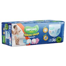Fralda Hipopó Baby Calça Jumbo Shortinho M com 36 Unidades