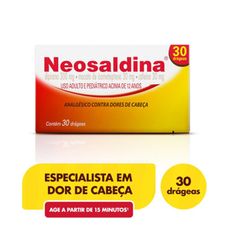 Neosaldina Takeda 300mg+ 30mg+ 30mg com 20 drágeas