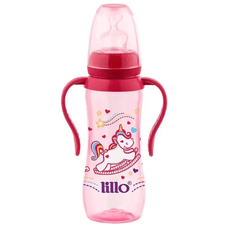 Mamadeira Lillo Sonho Bico de Silicone Ortodôntico +6 Meses Rosa 240ml