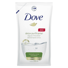 Sabonete Dove Micelar Detox líquido 200ml Refil