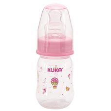 Mamadeira Kuka Natural Bico Reto Rosa 70ml